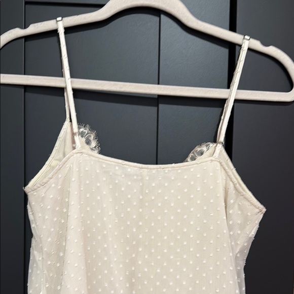 Cream Polka Dot Lace Slip Dress - Picture 5 of 7